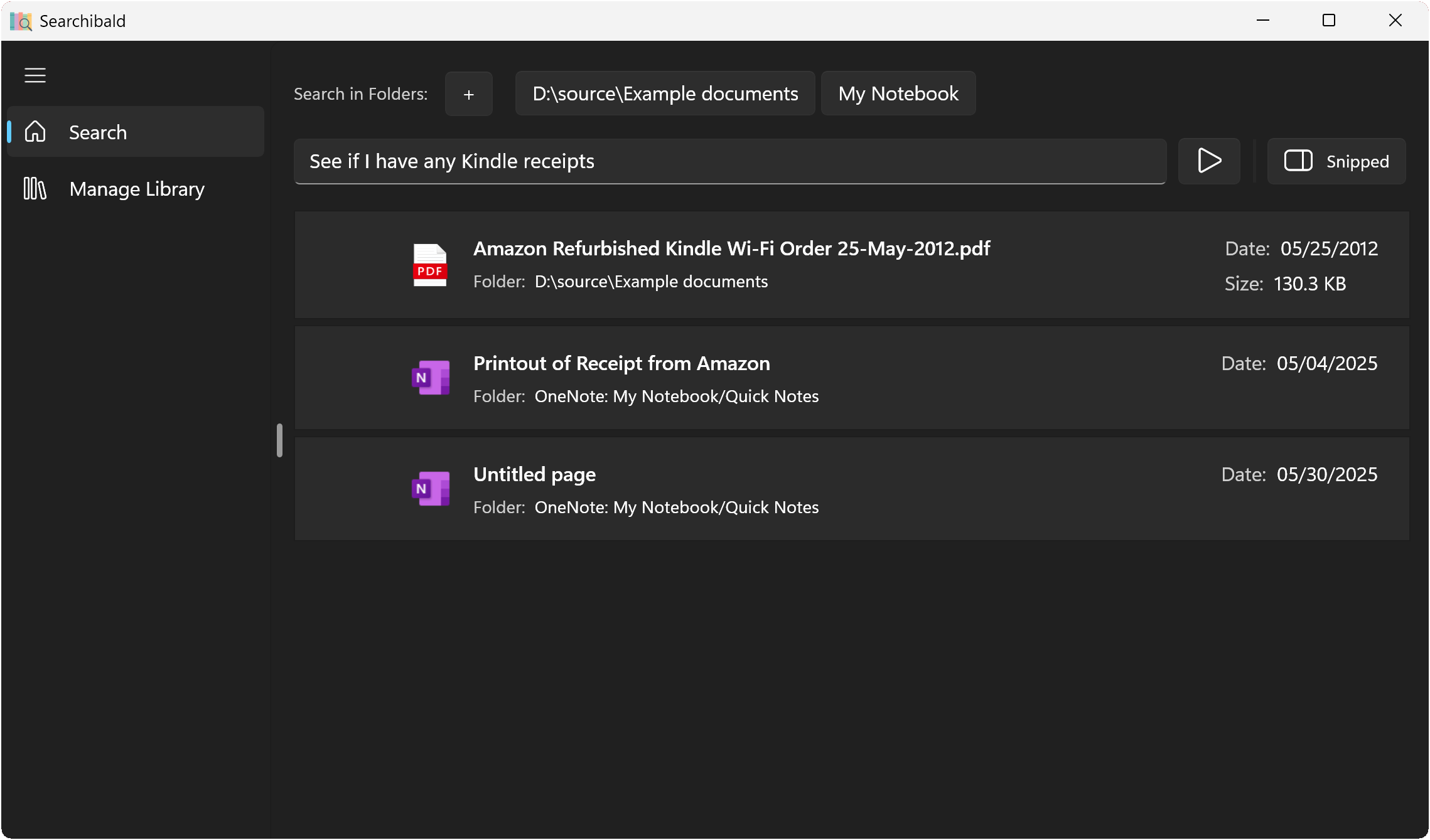 Search Results Screenshot